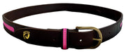 pink stripe leather belt by mackenzie & george for nattily dressed