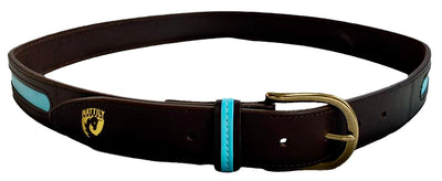 blue stripe leather belt by mackenzie & george for nattily dressed