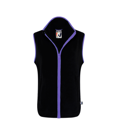 LADIES FLEECE GILET - BLACK/PURPLE