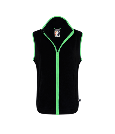 LADIES FLEECE GILET - BLACK/MINT