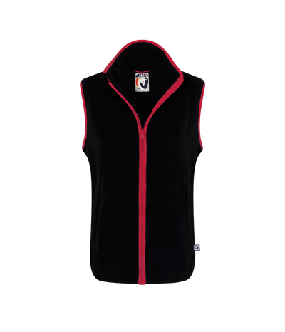 LADIES FLEECE GILET - BLACK/RED