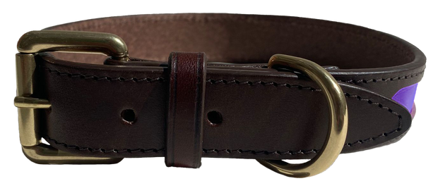 MACKENZIE & GEORGE X NATTILY DRESSED DOG COLLAR PURPLE