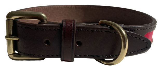 MACKENZIE & GEORGE X NATTILY DRESSED DOG COLLAR RED