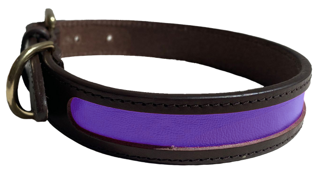 MACKENZIE & GEORGE X NATTILY DRESSED DOG COLLAR PURPLE&