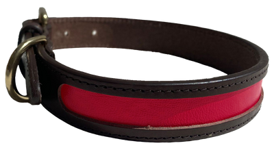 MACKENZIE & GEORGE X NATTILY DRESSED DOG COLLAR RED