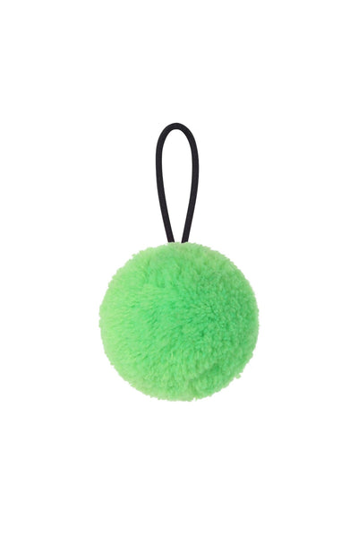 wool pompom lime green colour made in england