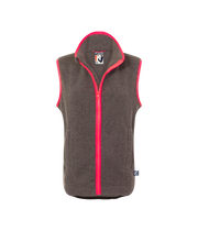 SUMMER OFFER - LADIES FLEECE GILET - GREY/CORAL