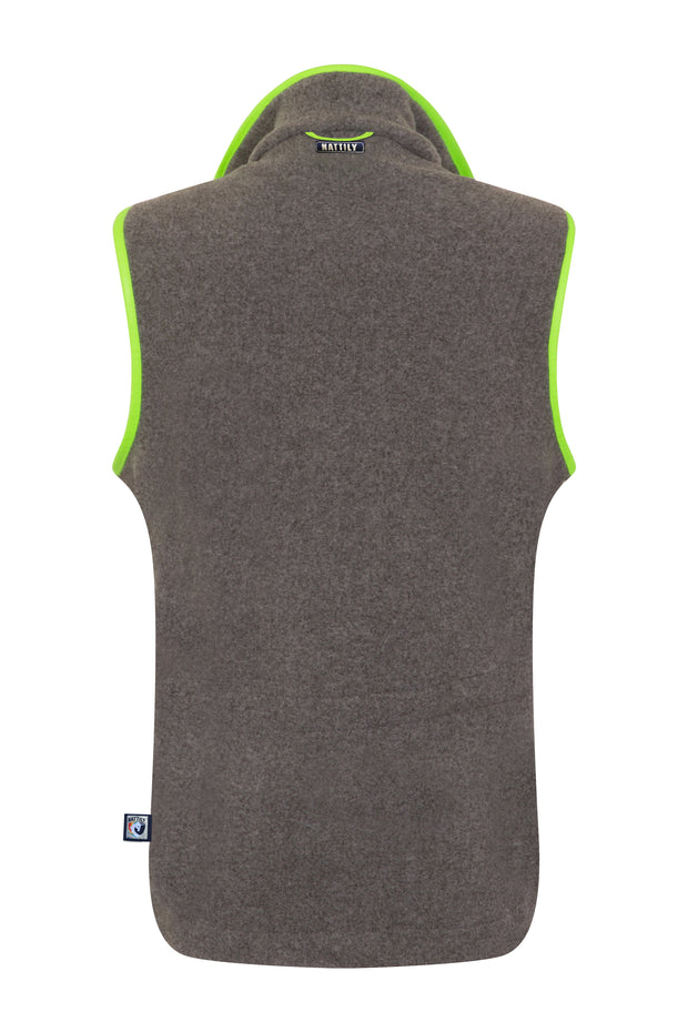 SUMMER OFFER - LADIES FLEECE GILET - GREY/LIME