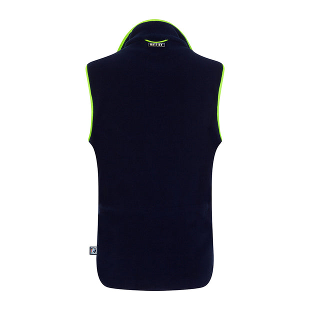 LADIES FLEECE GILET - NAVY/LIME