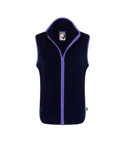 LADIES FLEECE GILET - NAVY/PURPLE