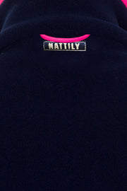 LADIES FLEECE GILET - NAVY/PINK