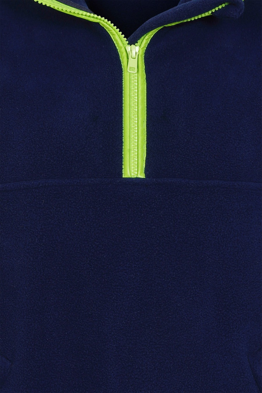 ADULT QUARTER ZIP FLEECE TOP NAVY LIME Nattily Dressed