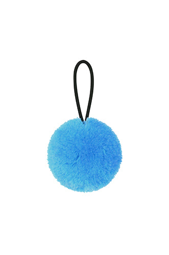 sky blue wool pompom made in england